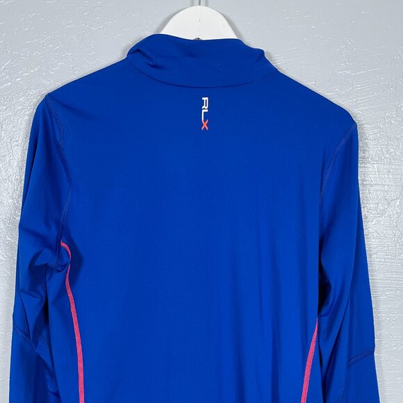 Ralph Lauren RLX Men XL Blue Red 1/4 Zip Shirt 2015 US Open Chambers Bay Golf - Picture 9 of 12